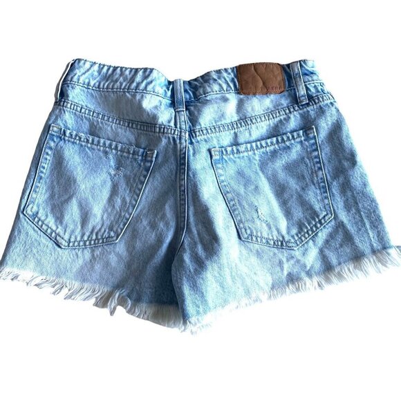 Aeropostale High-Rise Button Fly Denim Mom Shorts Sz 2 NWT Retro 90's Boho - Picture 9 of 14
